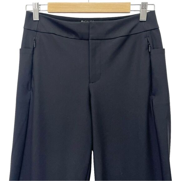 Athleta Stellar Crop Trouser Black Athleisure Comfy Travel Pant Size 6T | 6 Tall - Picture 5 of 14